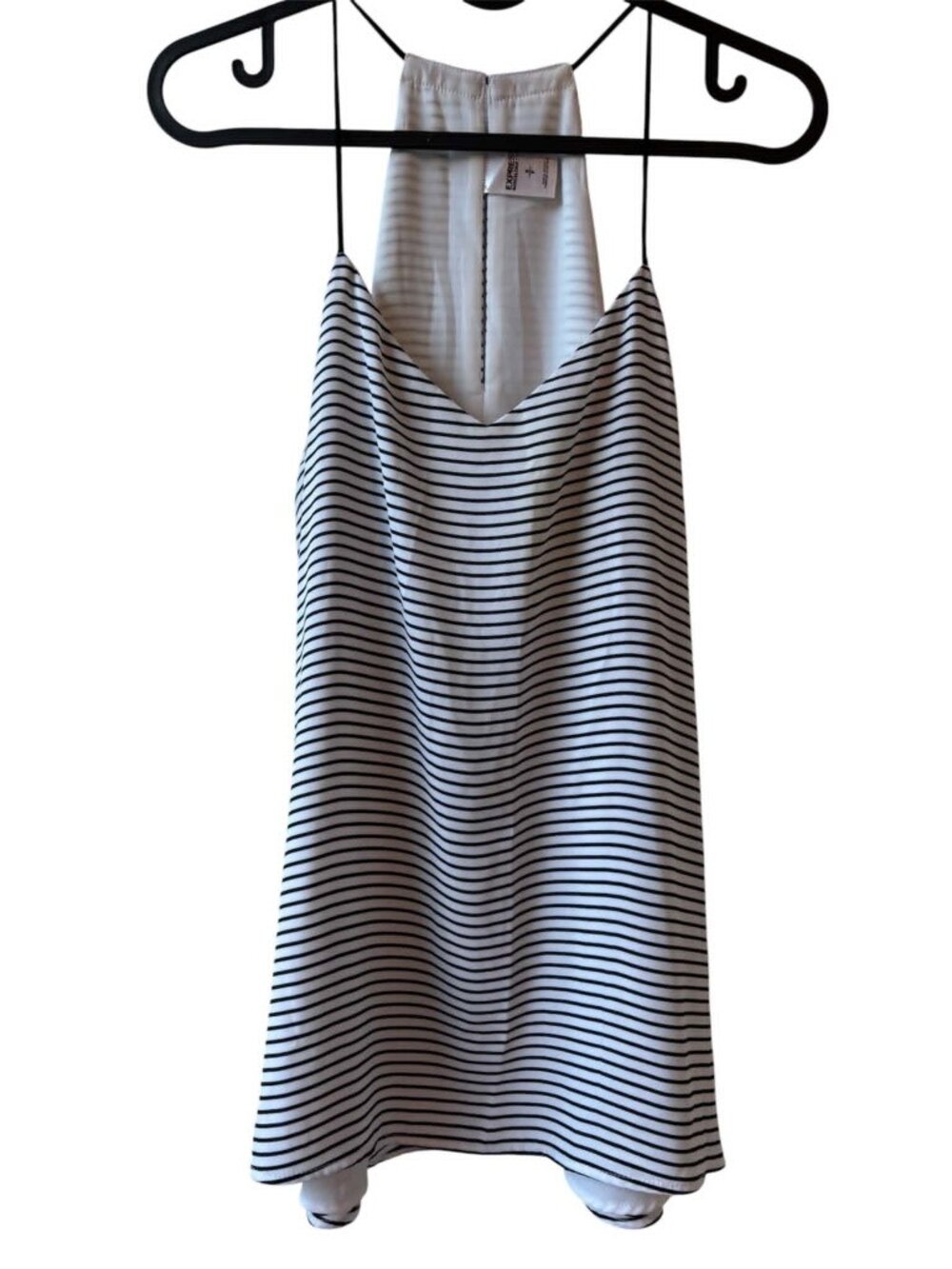 Express Size Small Women's Black & White Striped V-neck Camisole Tank Top